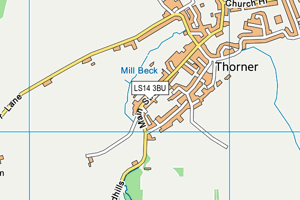 LS14 3BU map - OS VectorMap District (Ordnance Survey)