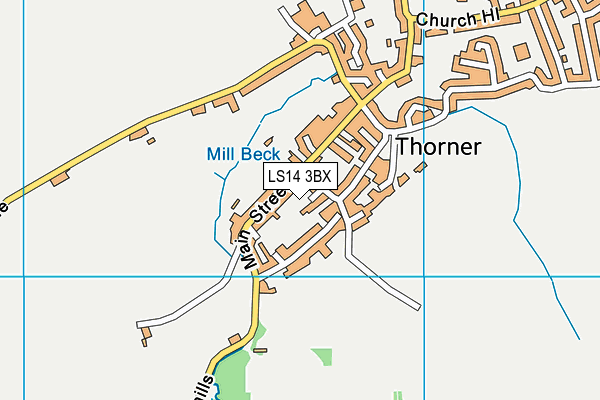 LS14 3BX map - OS VectorMap District (Ordnance Survey)