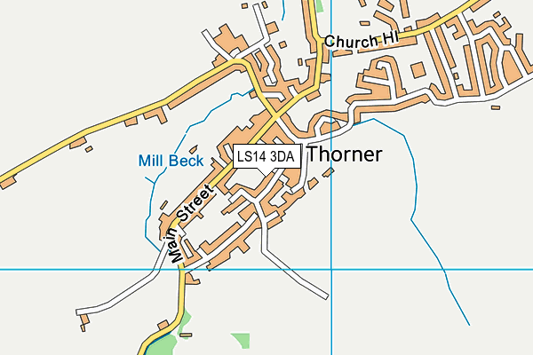 LS14 3DA map - OS VectorMap District (Ordnance Survey)