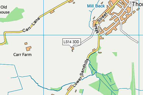 LS14 3DD map - OS VectorMap District (Ordnance Survey)