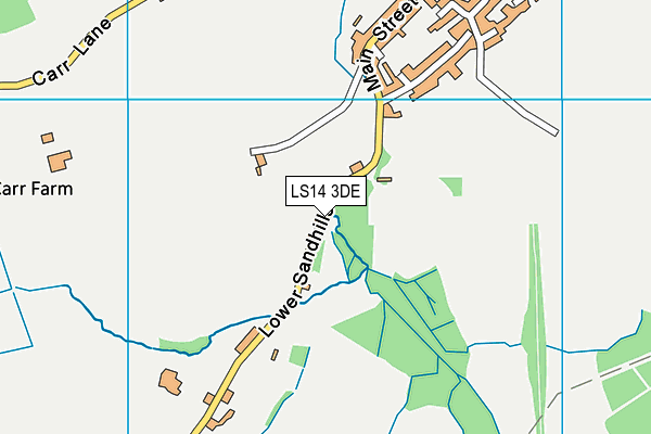 Thorner Mexborough Cricket Club map (LS14 3DE) - OS VectorMap District (Ordnance Survey)