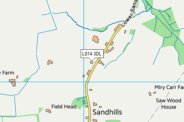 LS14 3DL map - OS VectorMap District (Ordnance Survey)