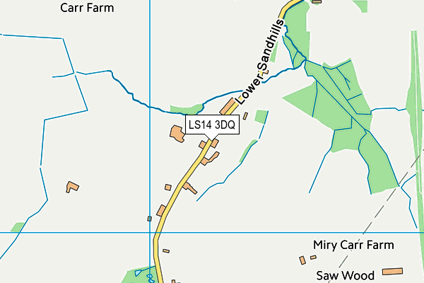 LS14 3DQ map - OS VectorMap District (Ordnance Survey)