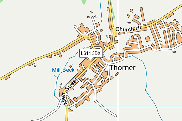LS14 3DX map - OS VectorMap District (Ordnance Survey)
