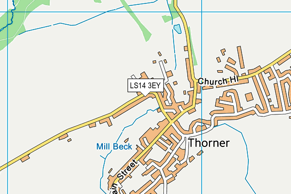 LS14 3EY map - OS VectorMap District (Ordnance Survey)