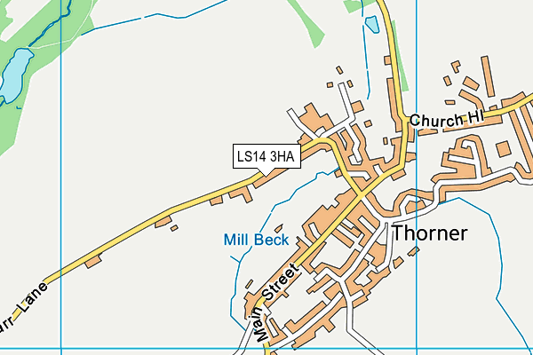 LS14 3HA map - OS VectorMap District (Ordnance Survey)