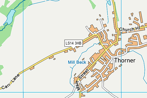 LS14 3HB map - OS VectorMap District (Ordnance Survey)