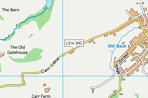 LS14 3HD map - OS VectorMap District (Ordnance Survey)