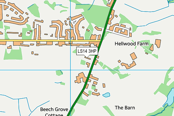 LS14 3HP map - OS VectorMap District (Ordnance Survey)