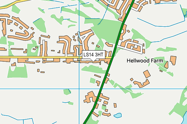 LS14 3HT map - OS VectorMap District (Ordnance Survey)