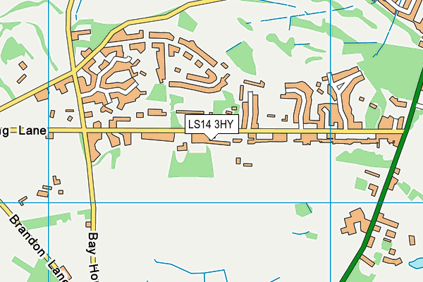LS14 3HY map - OS VectorMap District (Ordnance Survey)