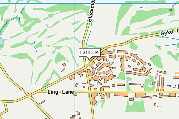LS14 3JA map - OS VectorMap District (Ordnance Survey)