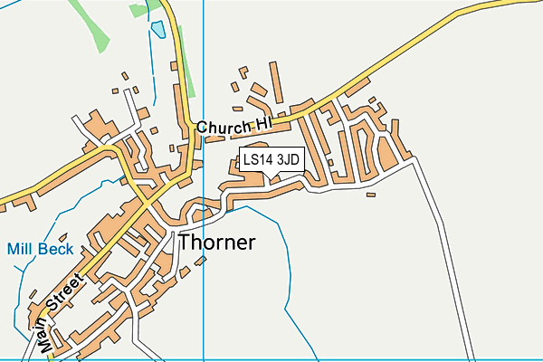 Thorner C Of E Primary School map (LS14 3JD) - OS VectorMap District (Ordnance Survey)