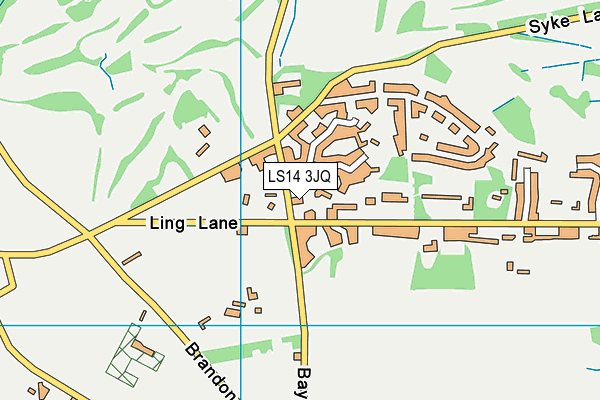 LS14 3JQ map - OS VectorMap District (Ordnance Survey)