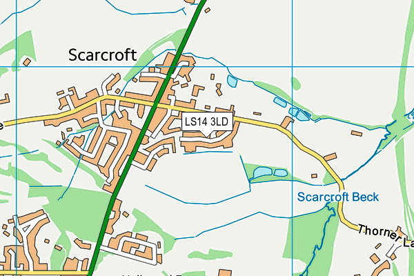 LS14 3LD map - OS VectorMap District (Ordnance Survey)