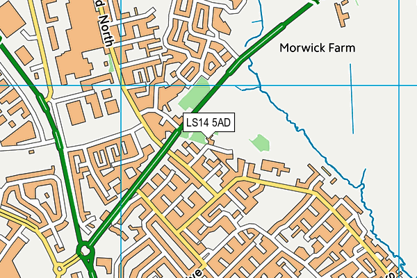 LS14 5AD map - OS VectorMap District (Ordnance Survey)