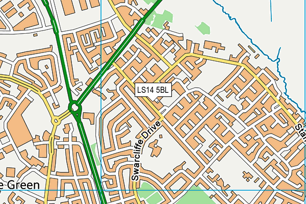 LS14 5BL map - OS VectorMap District (Ordnance Survey)