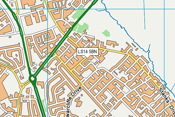 LS14 5BN map - OS VectorMap District (Ordnance Survey)