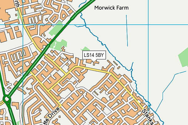 Grimes Dyke Primary School map (LS14 5BY) - OS VectorMap District (Ordnance Survey)