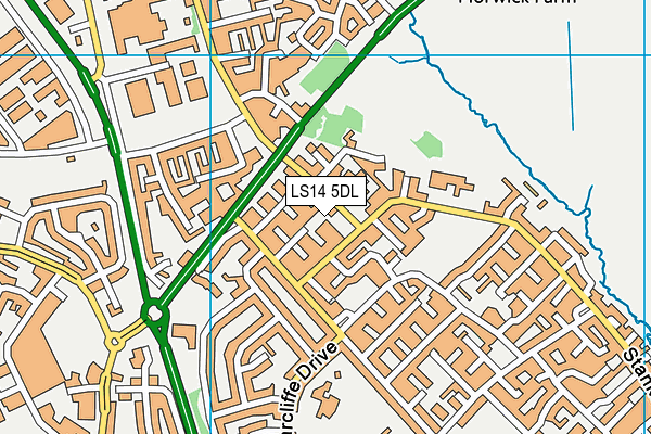 LS14 5DL map - OS VectorMap District (Ordnance Survey)