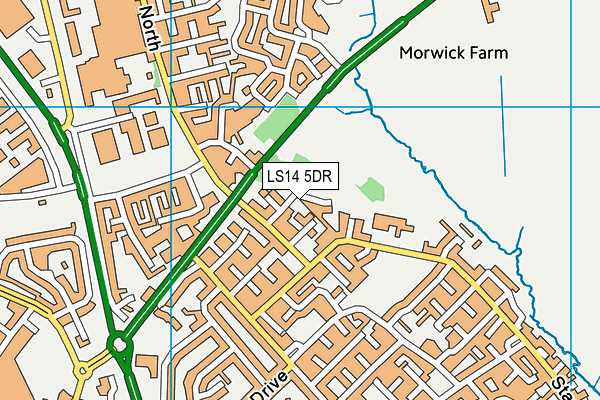 LS14 5DR map - OS VectorMap District (Ordnance Survey)