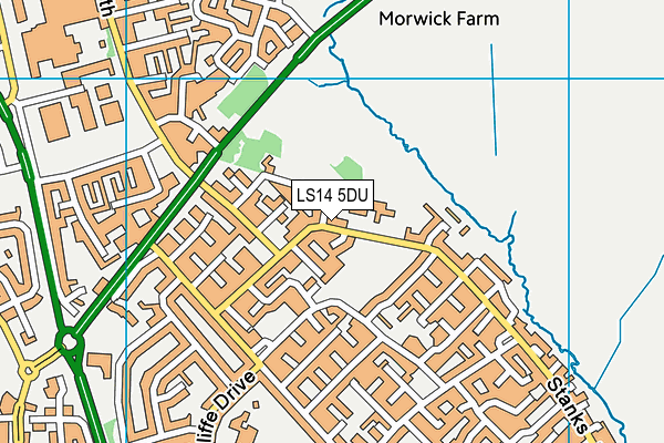 LS14 5DU map - OS VectorMap District (Ordnance Survey)