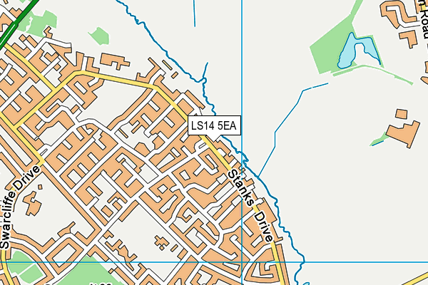 LS14 5EA map - OS VectorMap District (Ordnance Survey)