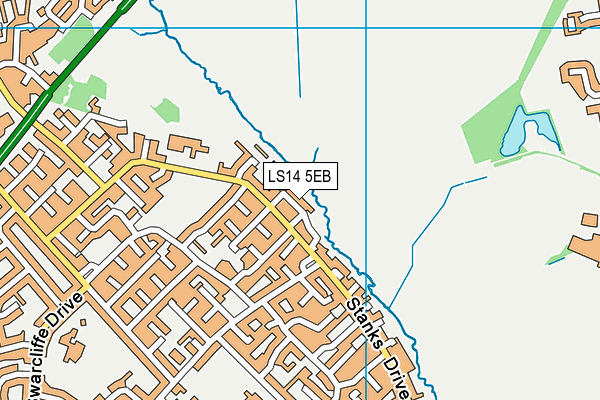 LS14 5EB map - OS VectorMap District (Ordnance Survey)