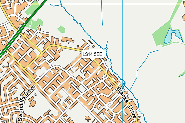 LS14 5EE map - OS VectorMap District (Ordnance Survey)