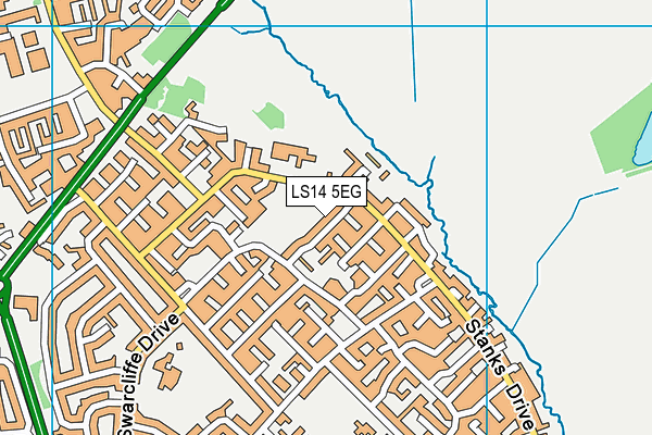 LS14 5EG map - OS VectorMap District (Ordnance Survey)