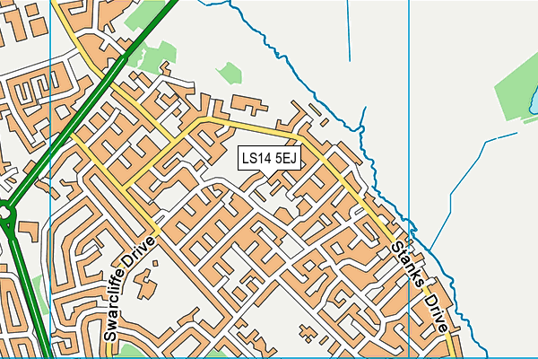 LS14 5EJ map - OS VectorMap District (Ordnance Survey)