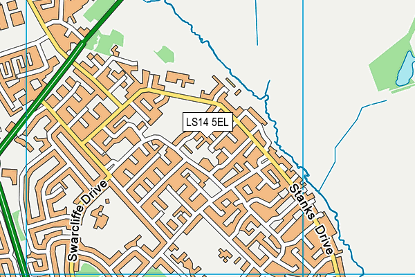 LS14 5EL map - OS VectorMap District (Ordnance Survey)