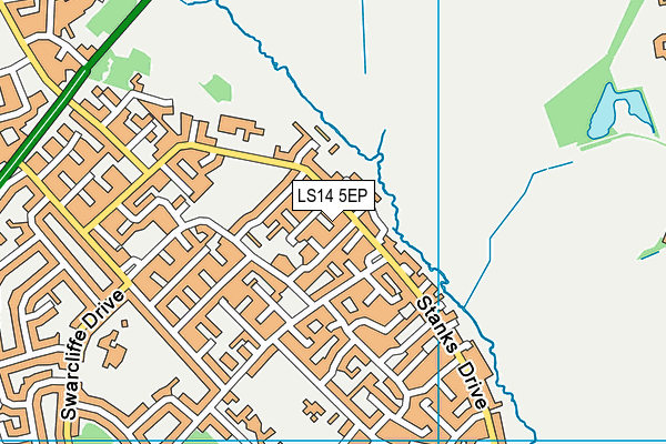 LS14 5EP map - OS VectorMap District (Ordnance Survey)
