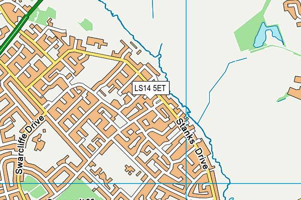 LS14 5ET map - OS VectorMap District (Ordnance Survey)