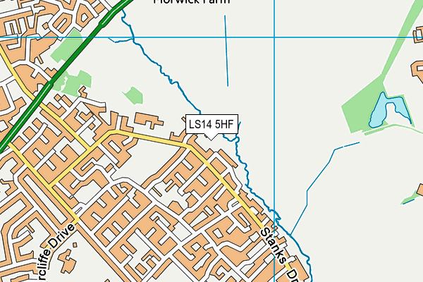 LS14 5HF map - OS VectorMap District (Ordnance Survey)