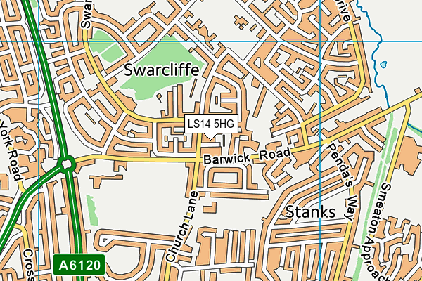 LS14 5HG map - OS VectorMap District (Ordnance Survey)