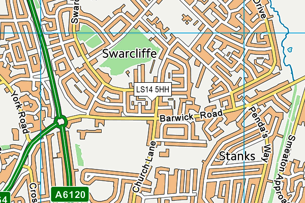 LS14 5HH map - OS VectorMap District (Ordnance Survey)