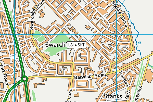 LS14 5HT map - OS VectorMap District (Ordnance Survey)