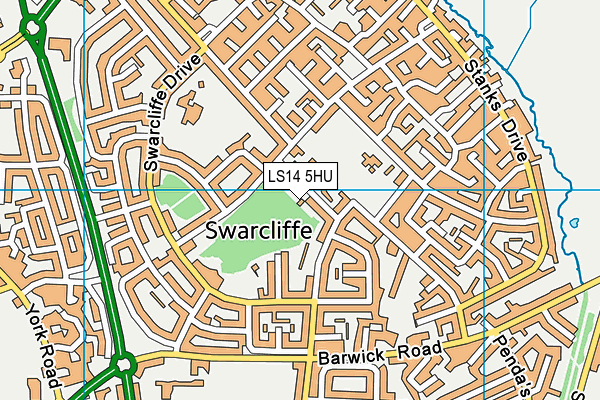LS14 5HU map - OS VectorMap District (Ordnance Survey)