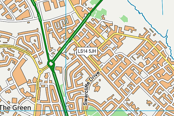 LS14 5JH map - OS VectorMap District (Ordnance Survey)