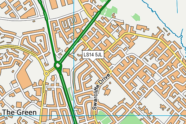 LS14 5JL map - OS VectorMap District (Ordnance Survey)