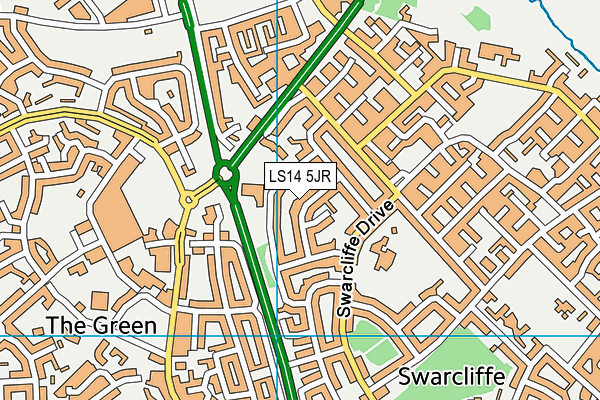 LS14 5JR map - OS VectorMap District (Ordnance Survey)