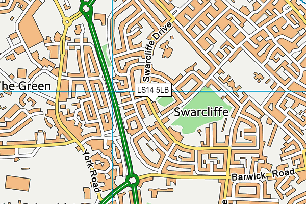 LS14 5LB map - OS VectorMap District (Ordnance Survey)
