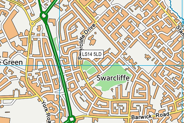 LS14 5LD map - OS VectorMap District (Ordnance Survey)