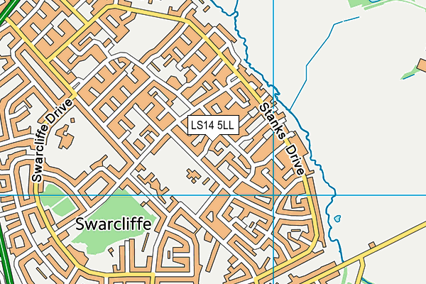 LS14 5LL map - OS VectorMap District (Ordnance Survey)