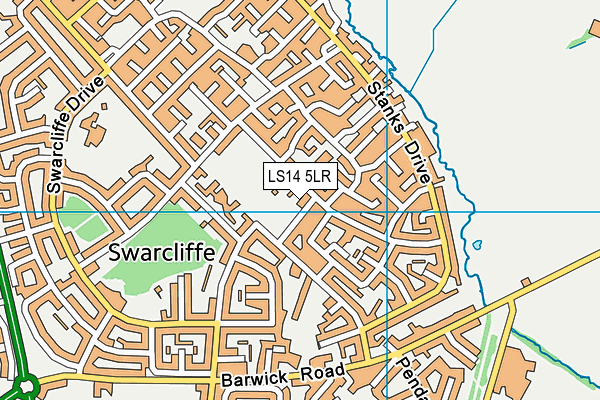 LS14 5LR map - OS VectorMap District (Ordnance Survey)