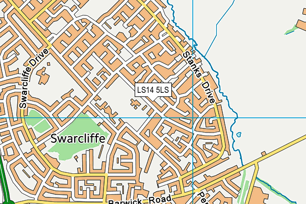 LS14 5LS map - OS VectorMap District (Ordnance Survey)