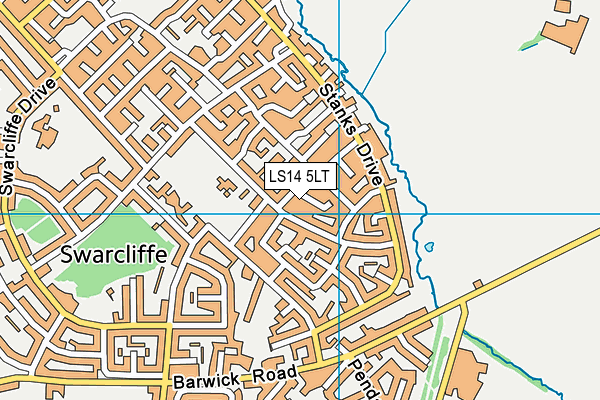 LS14 5LT map - OS VectorMap District (Ordnance Survey)