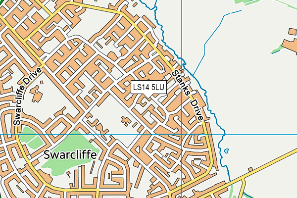 LS14 5LU map - OS VectorMap District (Ordnance Survey)