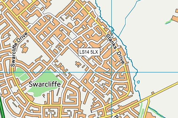 LS14 5LX map - OS VectorMap District (Ordnance Survey)